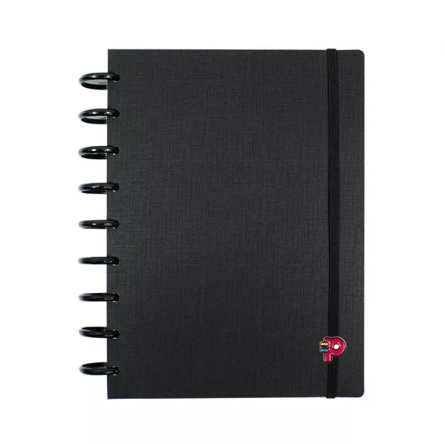 Caderno All Black Médio Disco G