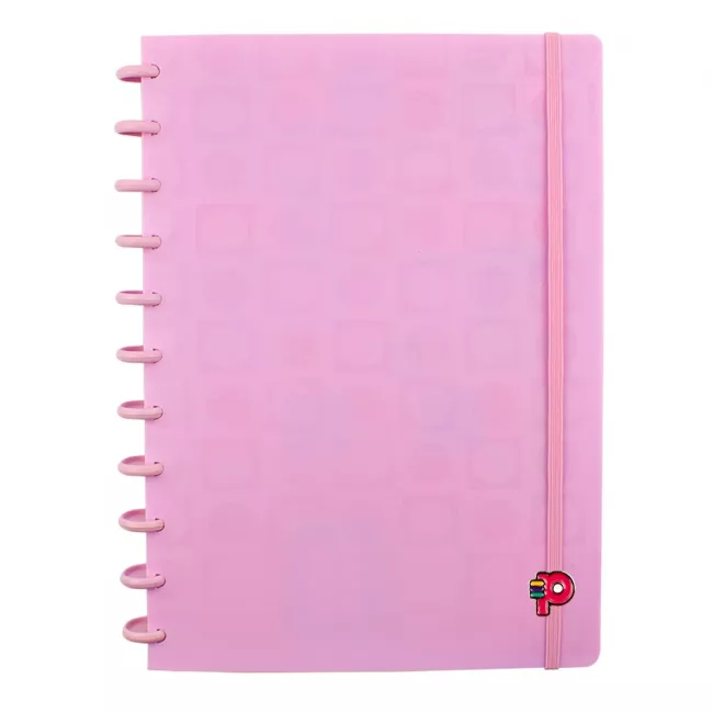 Caderno Breeze Pastel Rosa Grande