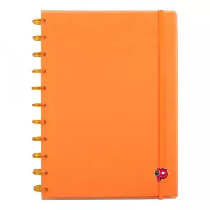 Caderno Bubble Neon Laranja Grande