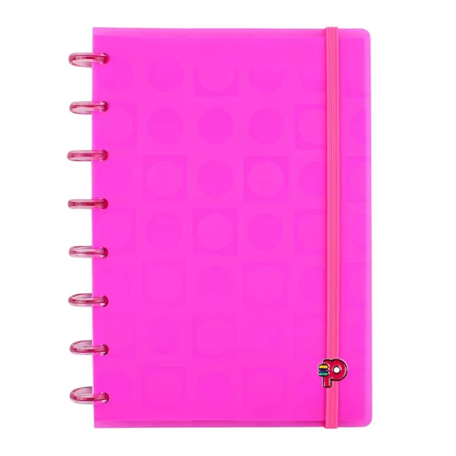 Caderno Bubble Neon Rosa A5