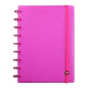 Caderno Bubble Rosa Neon Médio