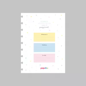 Planner Mensal Candy Colors Médio c/ 8 Folhas 90g/m²